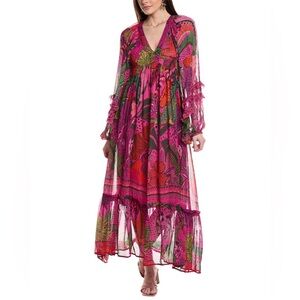 FARM RIO - Cool Leopards Maxi Dress Size: XL